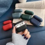 Woven Pattern Silicone Case For Airpods Pro 2 2nd Generation With Hanging Clip (Multicolor)