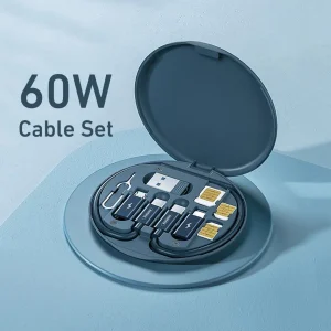 60W Multifunctional Fast Charging Data Cable Set 5-in-1