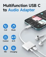 Type C To 3.5mm Headphone Jack Charge Adapter
