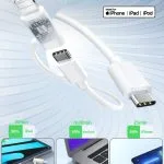 Usb C to Type C And Lightning 60w Charge Cable