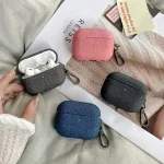 Woven Pattern Silicone Case For Airpods Pro 2 2nd Generation With Hanging Clip (Multicolor)