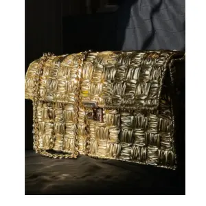 Handmade Metallic Yarn Bag For Women
