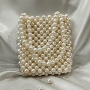 Handmade Classic Pearl Purse Beaded Bag White