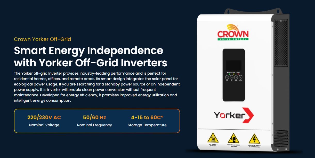 Crown Yorker 3.6KW Hybrid Solar Inverter